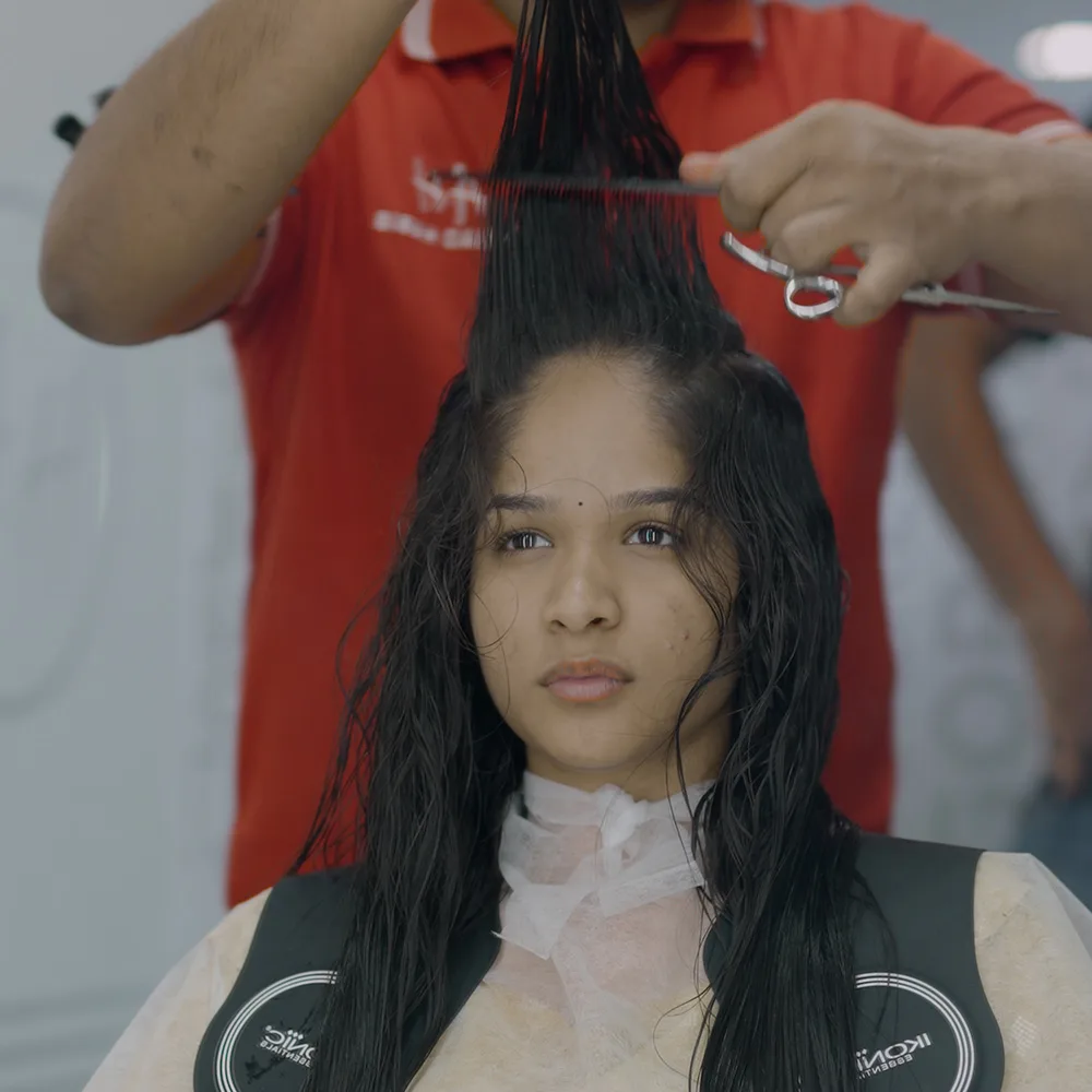 hair cut in best hair salon in vijaywada